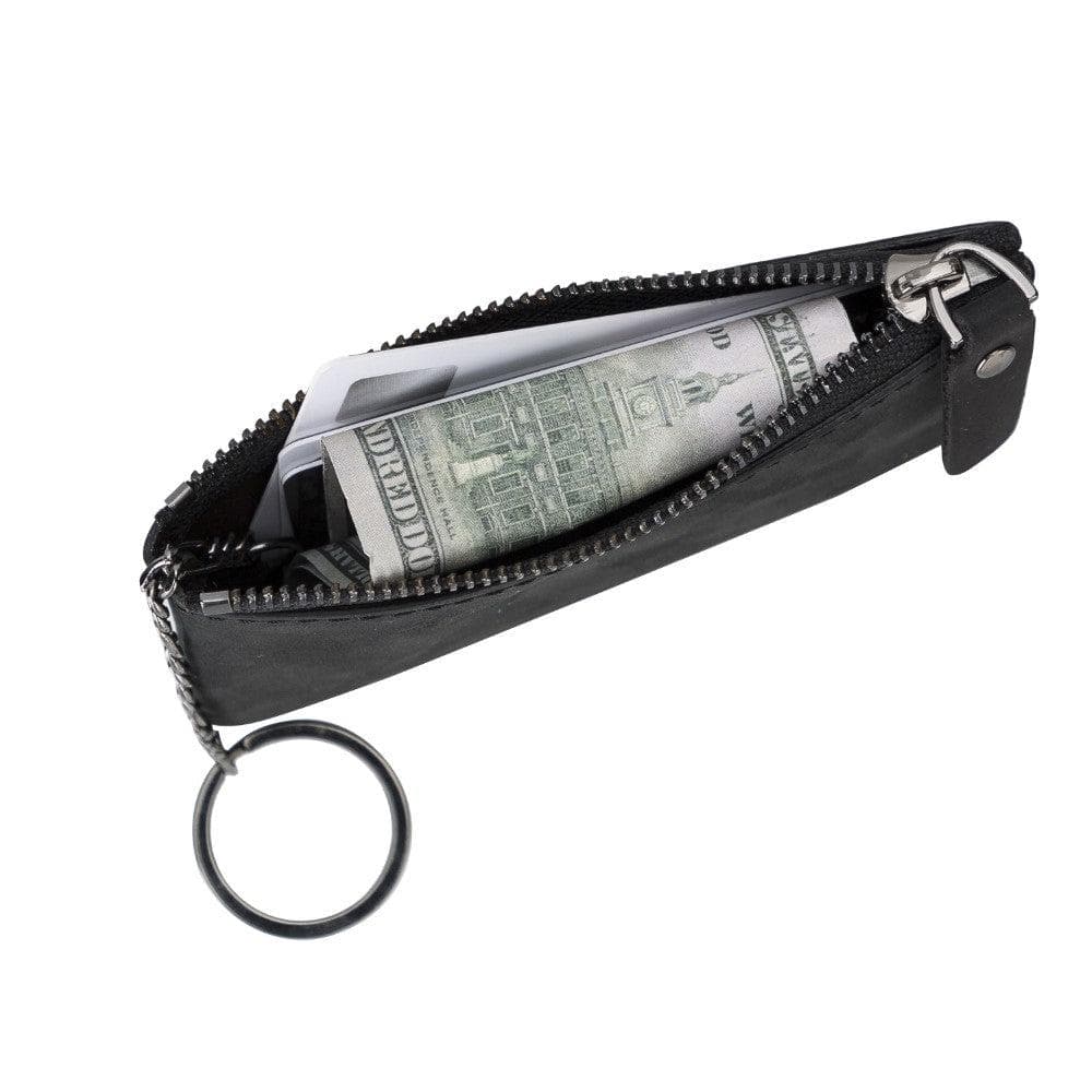 Bayelon Multima Premium Leather Card Holder with Key Chain