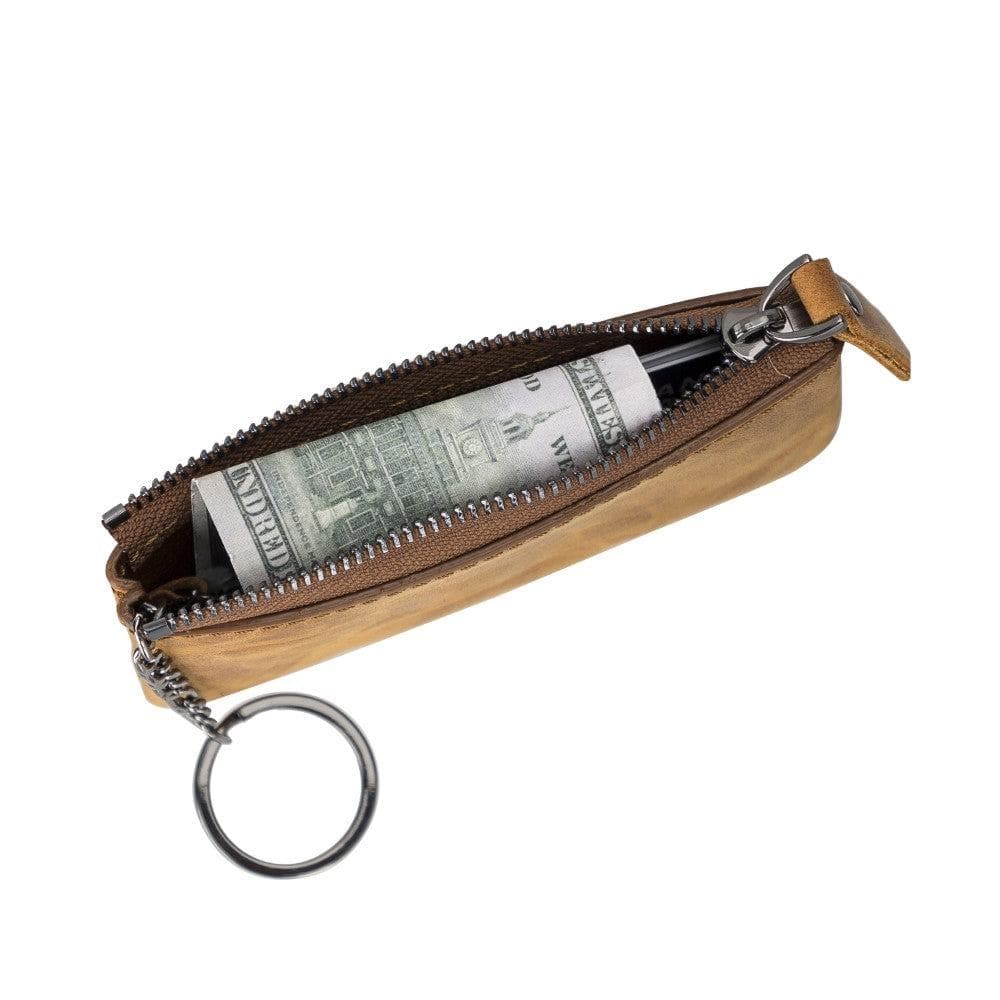 Bayelon Multima Premium Leather Card Holder with Key Chain