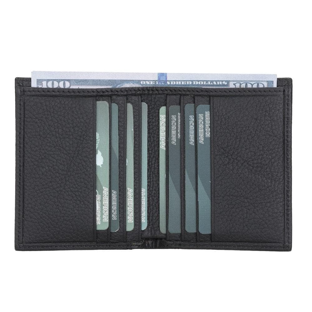 Bayelon Yetta Genuine Leather Card Holder Pebble Black