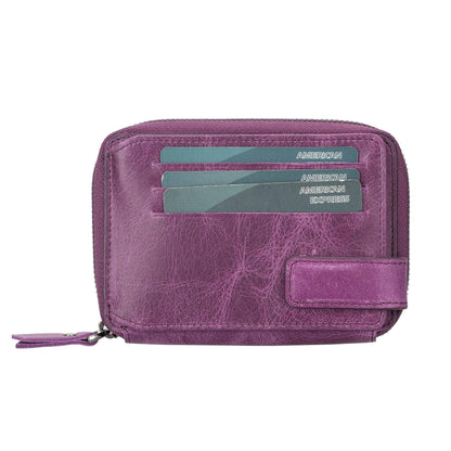 Bouletta Lugano Leather Wallet Purple