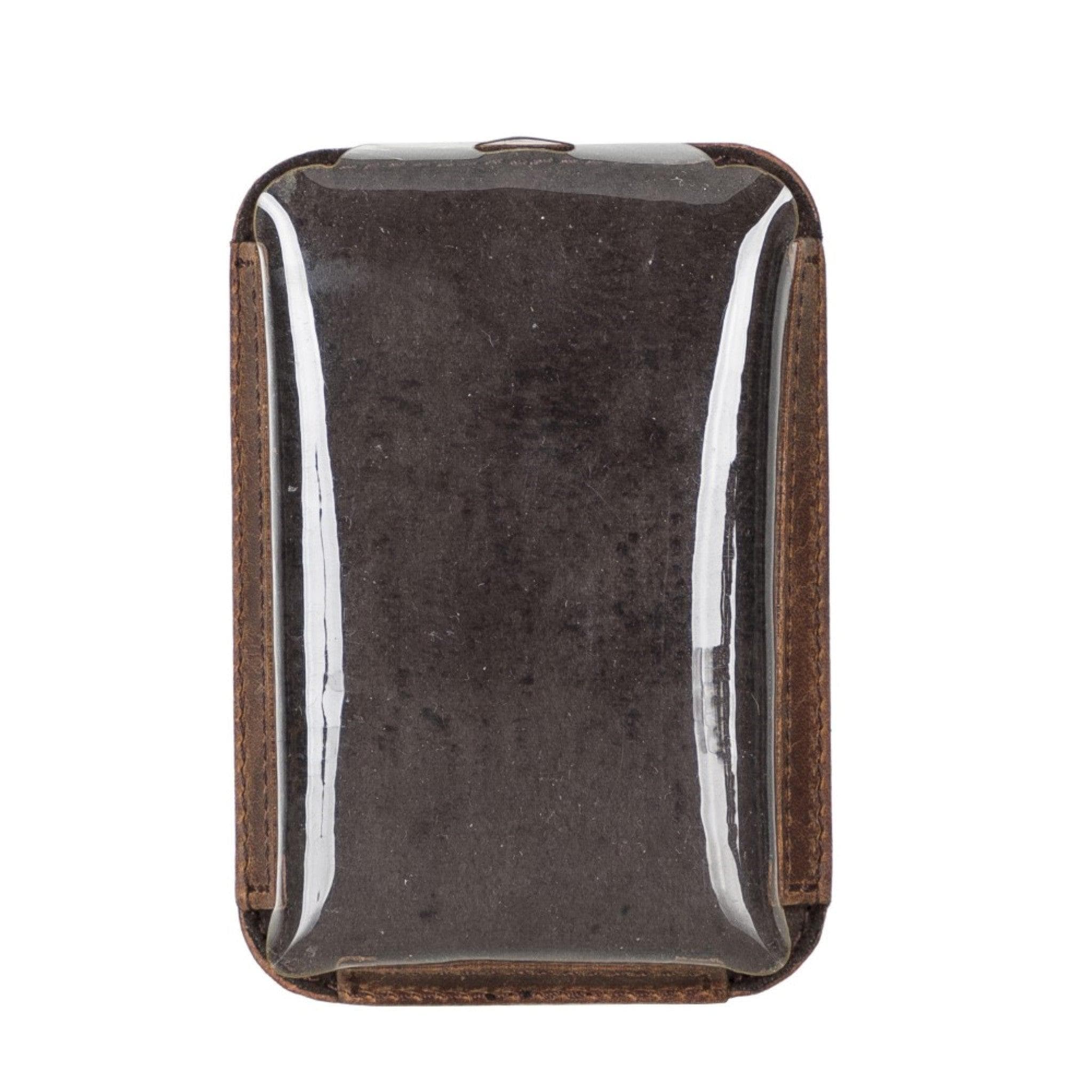 Bayelon Maggy Magic Genuine Leather Card Holder Saddle Brown
