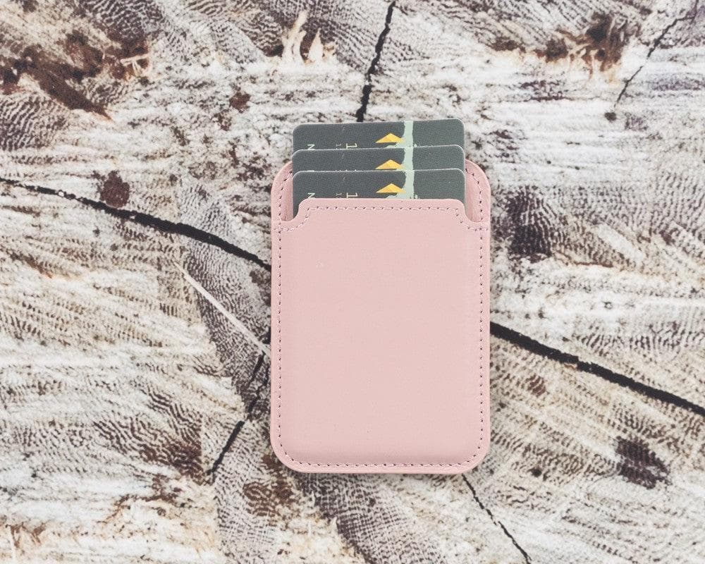 Bayelon Maggy Leather Magnetic Card Holder - Minimalist Design Pink