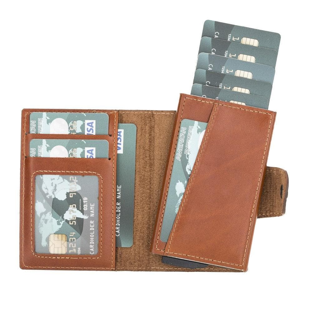 Bayelon Mondello Premium Leather Detachable Card Holder Tan