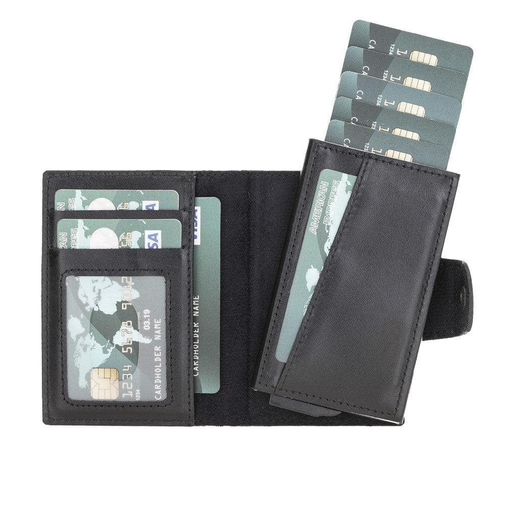 Bayelon Mondello Premium Leather Detachable Card Holder Black