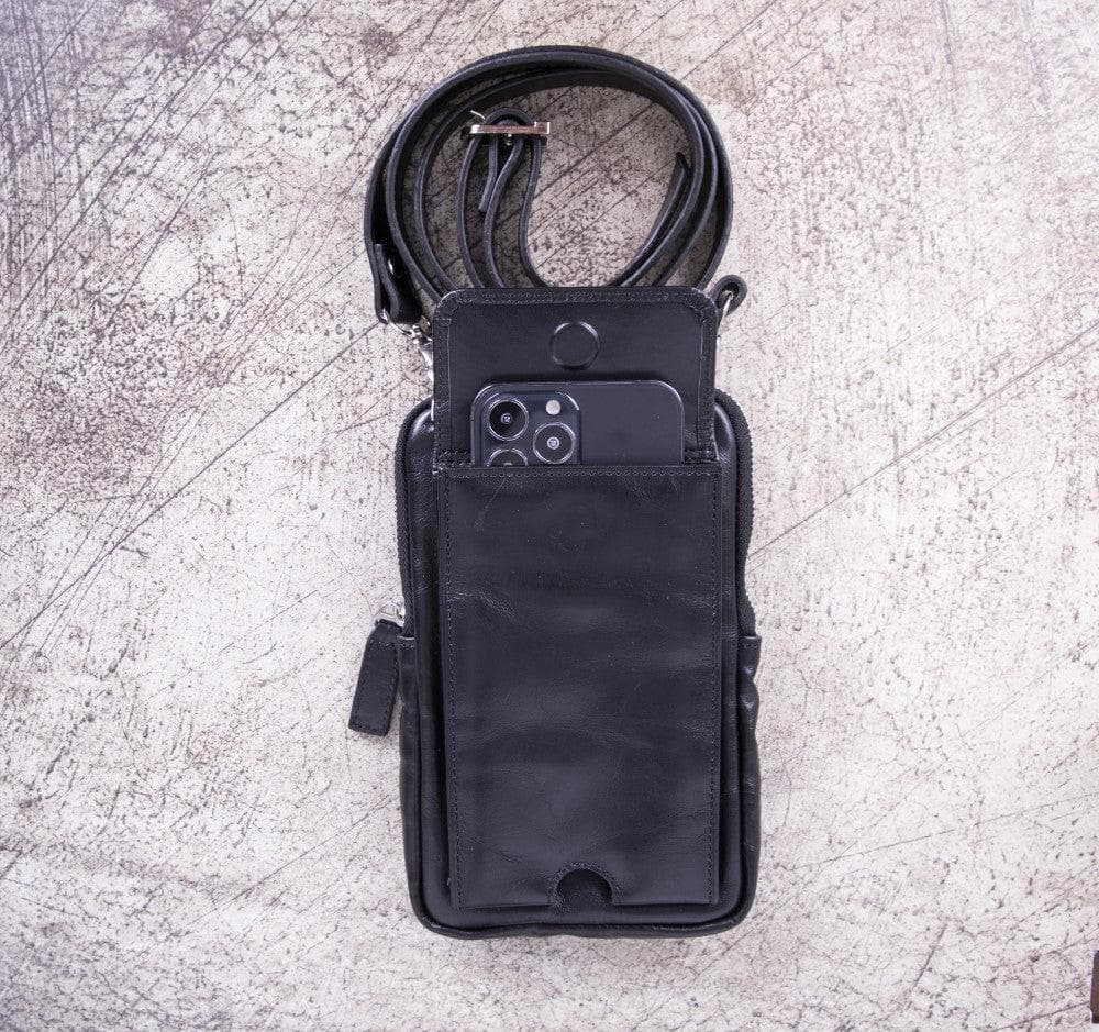 Bayelon Nino Leather Crossbody Bag - Stylish & Functional Black