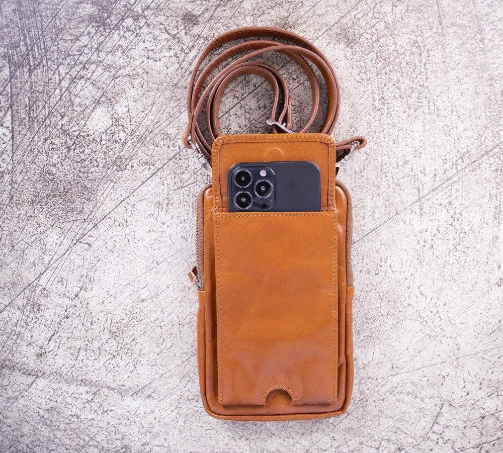 Bayelon Nino Leather Crossbody Bag - Stylish & Functional Tan