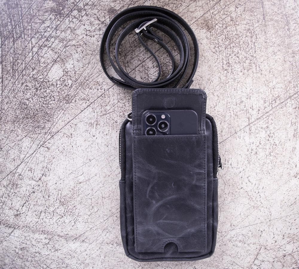 Bayelon Nino Leather Crossbody Bag - Stylish & Functional Dark Blue