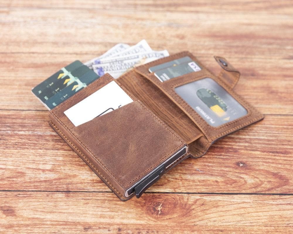 Bayelon Palermo Zip Mechanical Leather Card Holder
