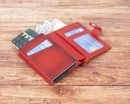 UnBranded Palermo Zip Mechanical Leather Card Holder