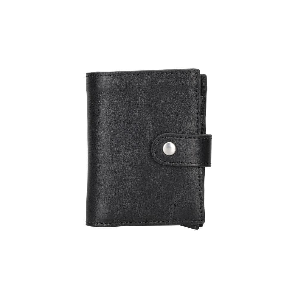 Bayelon Palertag Zip Mechanical Leather Card Holder Black