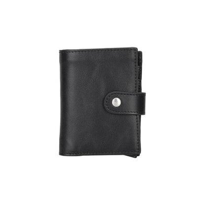 Bayelon Palertag Zip Mechanical Leather Card Holder Black