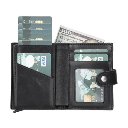 Bayelon Palertag Zip Mechanical Leather Card Holder