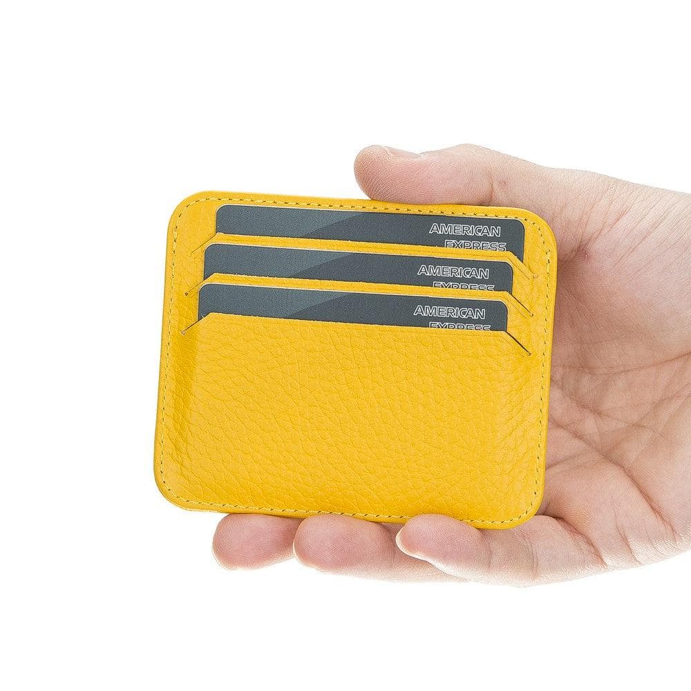 Bayelon Pedro Premium Leather Slim Card Holder Yellow