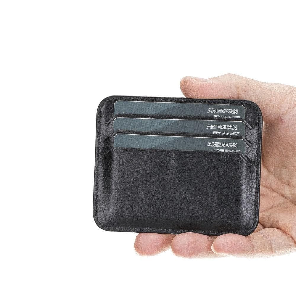 Bayelon Pedro Premium Leather Slim Card Holder Black