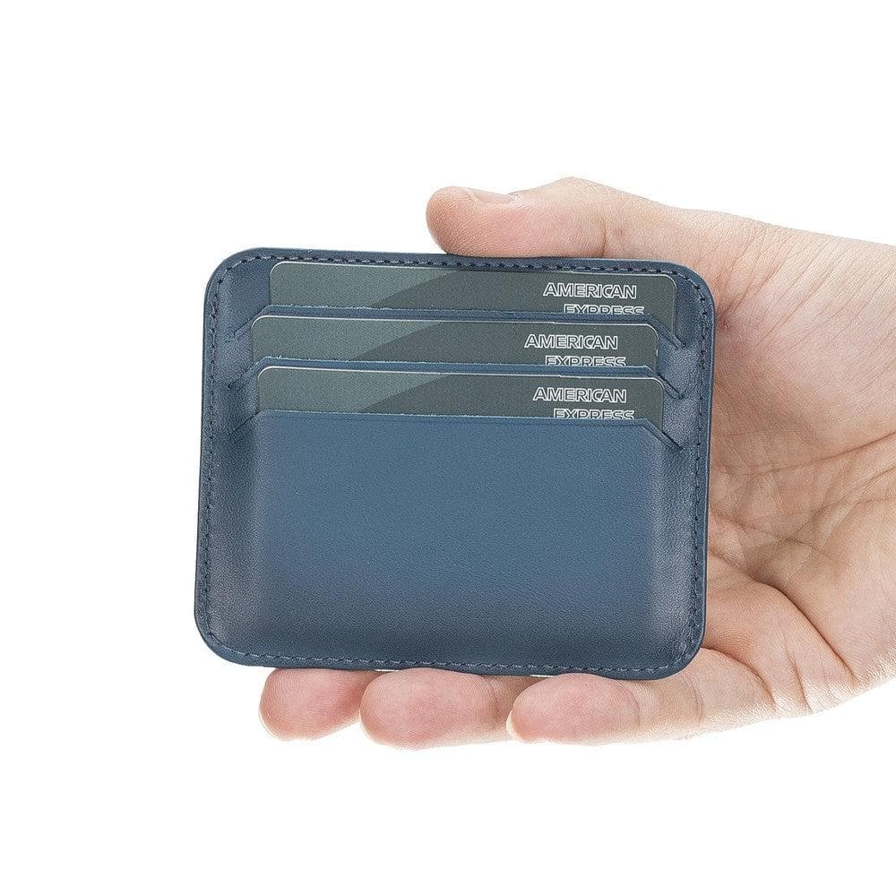 Bayelon Pedro Premium Leather Slim Card Holder Blue