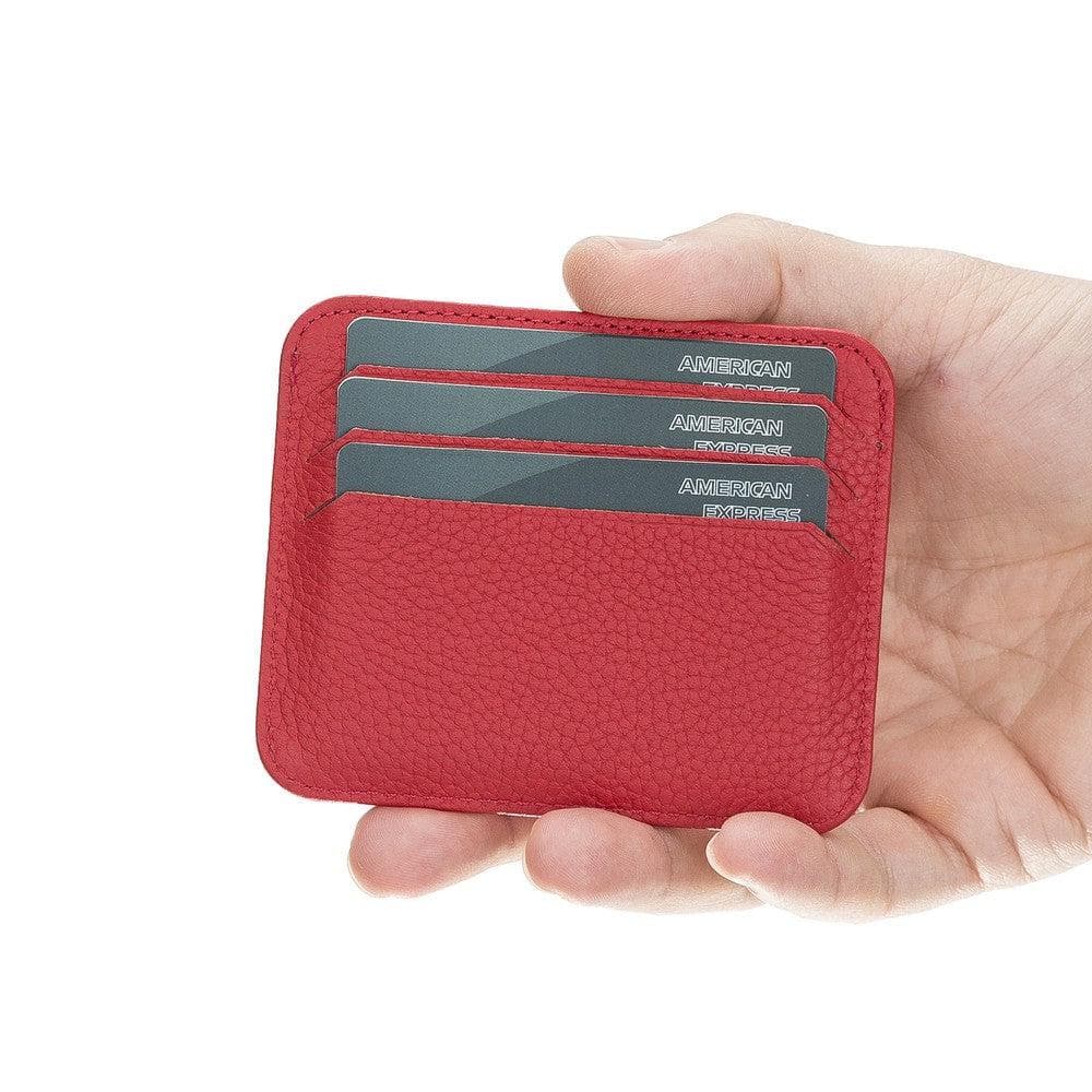 Bayelon Pedro Premium Leather Slim Card Holder Crimson