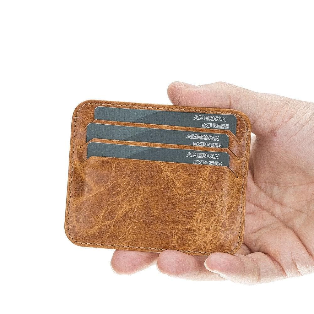 Bayelon Pedro Premium Leather Slim Card Holder Sandy Tan