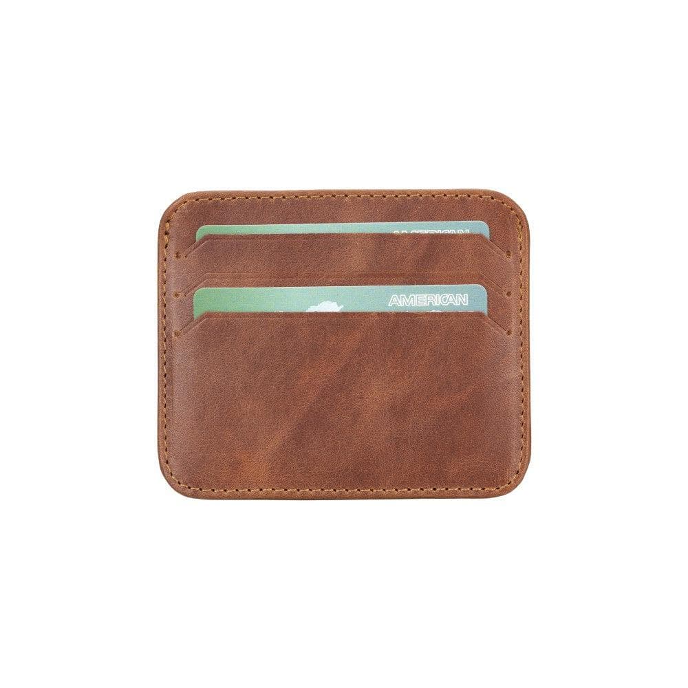 Bayelon Pedro Premium Leather Slim Card Holder Saddle Espresso