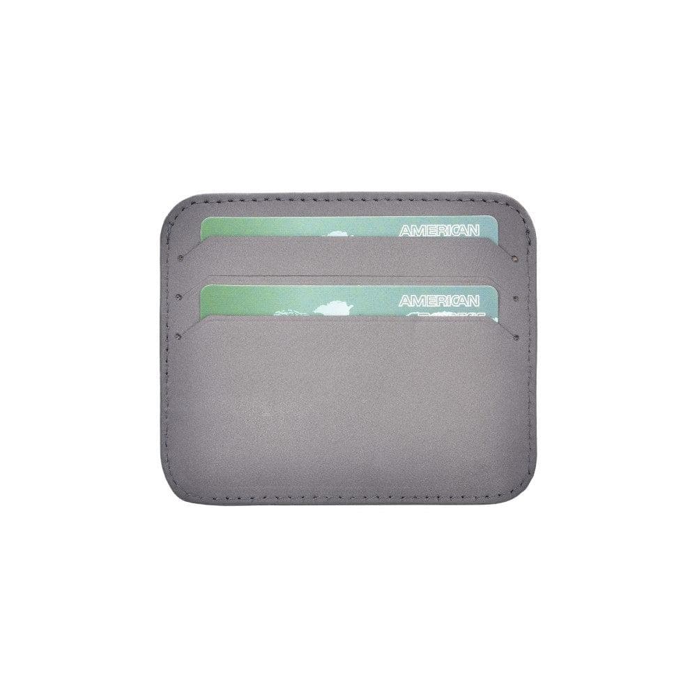 Bayelon Pedro Premium Leather Slim Card Holder Sandy Gray