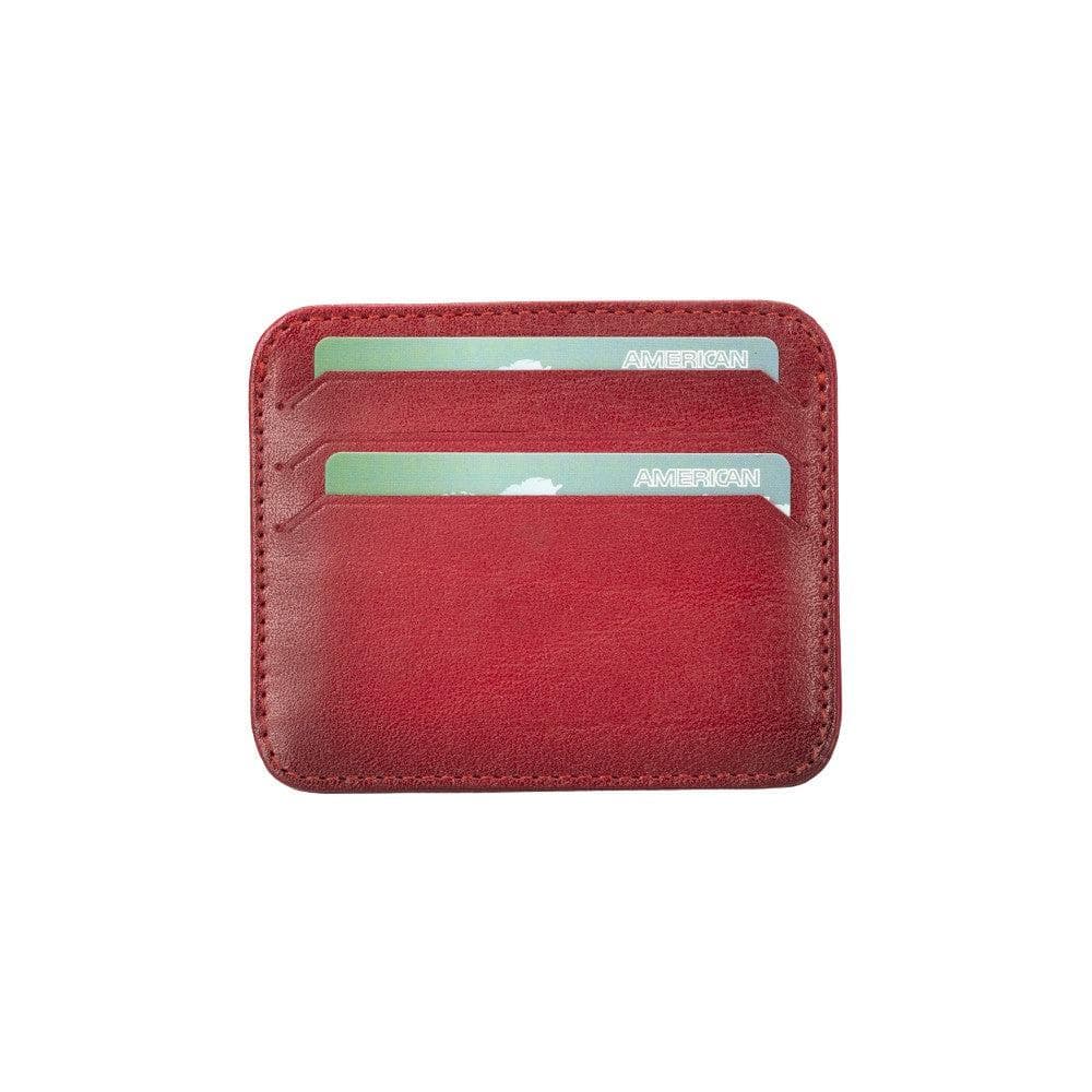 Bayelon Pedro Premium Leather Slim Card Holder Red