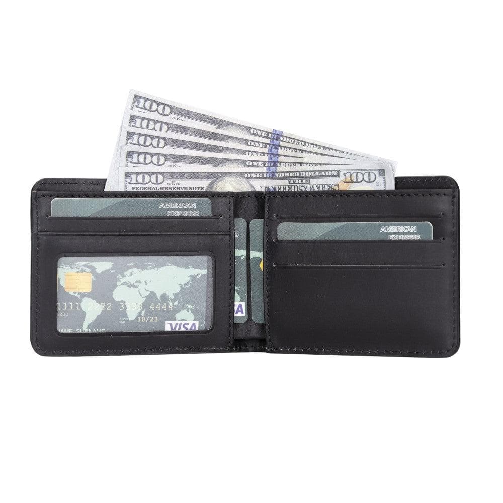 Bayelon Pier Leather Wallet - Premium Genuine Leather for Men Coal