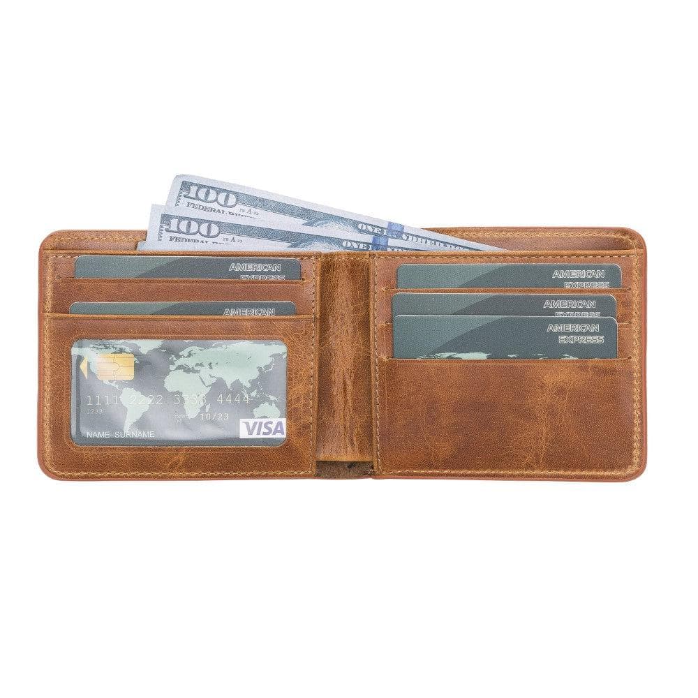 Bayelon Pier Leather Wallet - Premium Genuine Leather for Men Sandy Tan