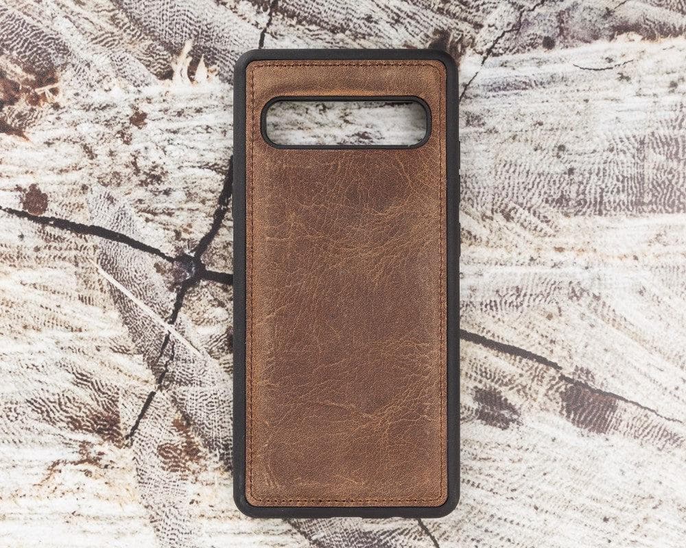 Bayelon Flex Cover Samsung Galaxy S10 Leather Back Case Galaxy S10 Saddle Brown