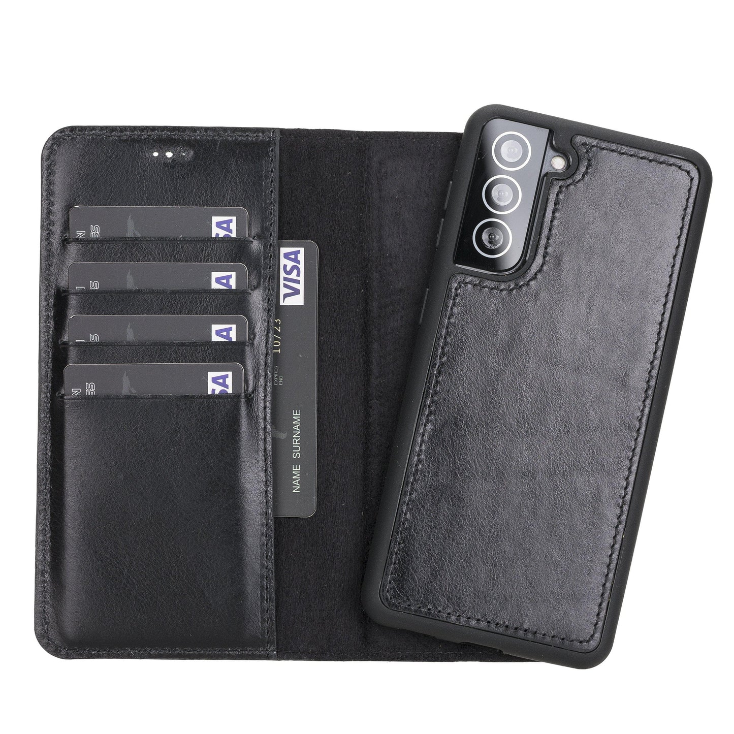 Bouletta Magic Samsung Galaxy S21 Series Detachable Leather Wallet Case - MW Black