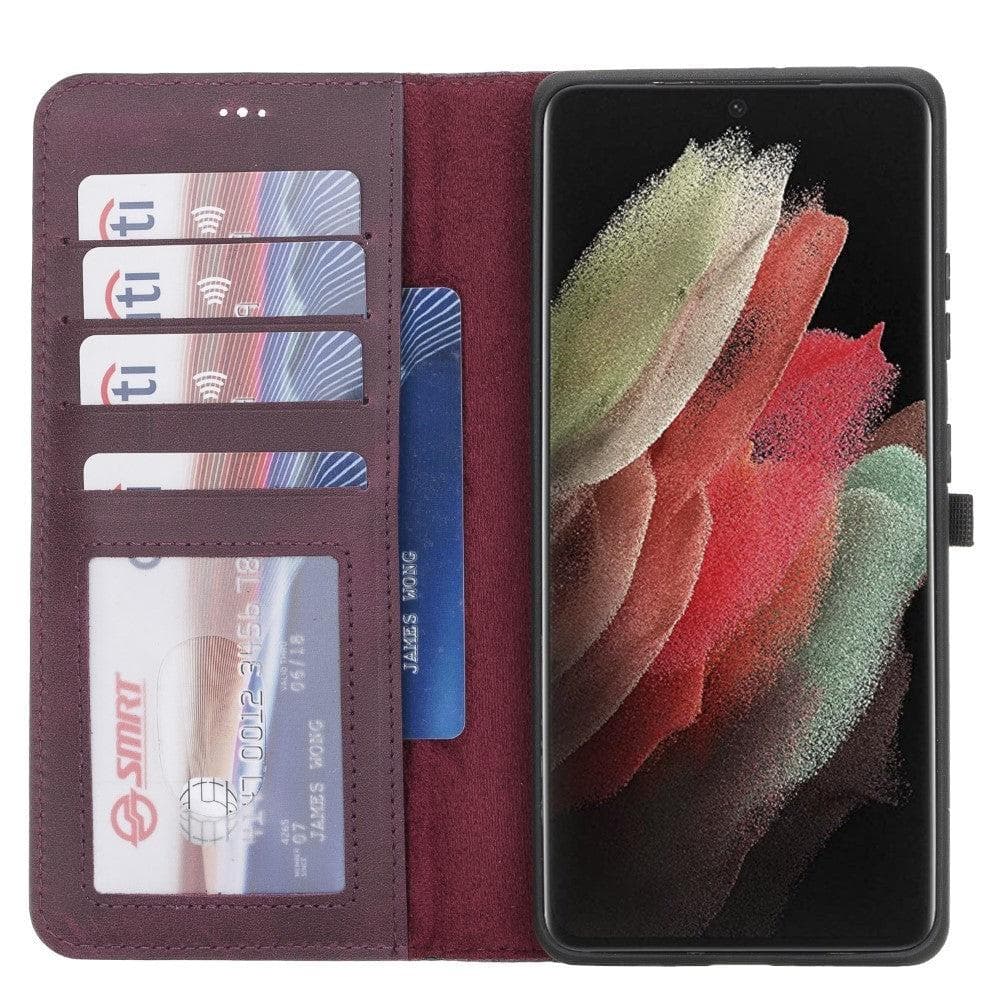 Bayelon Detachable Leather Wallet Case for Samsung Galaxy S21 Series