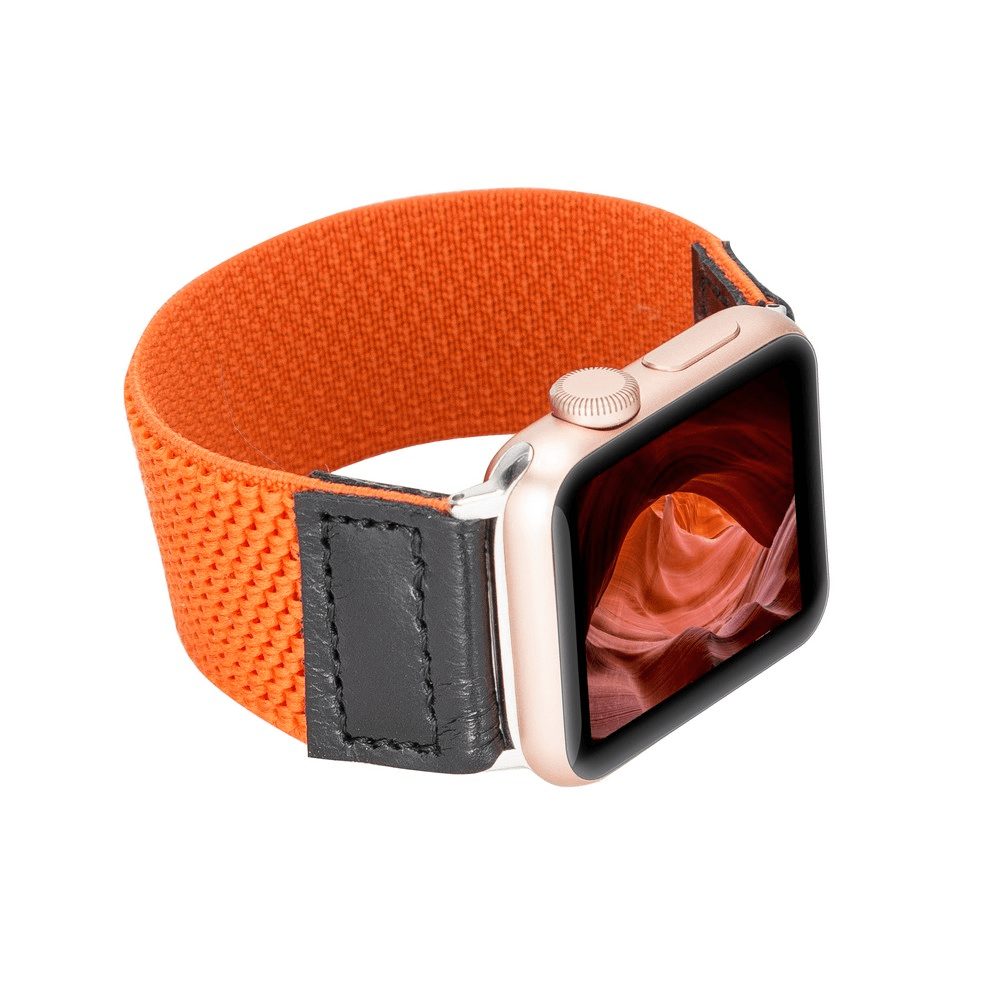 UnBranded Small Limber Elastic Style Apple Watch Band Orange 40 41 42mm