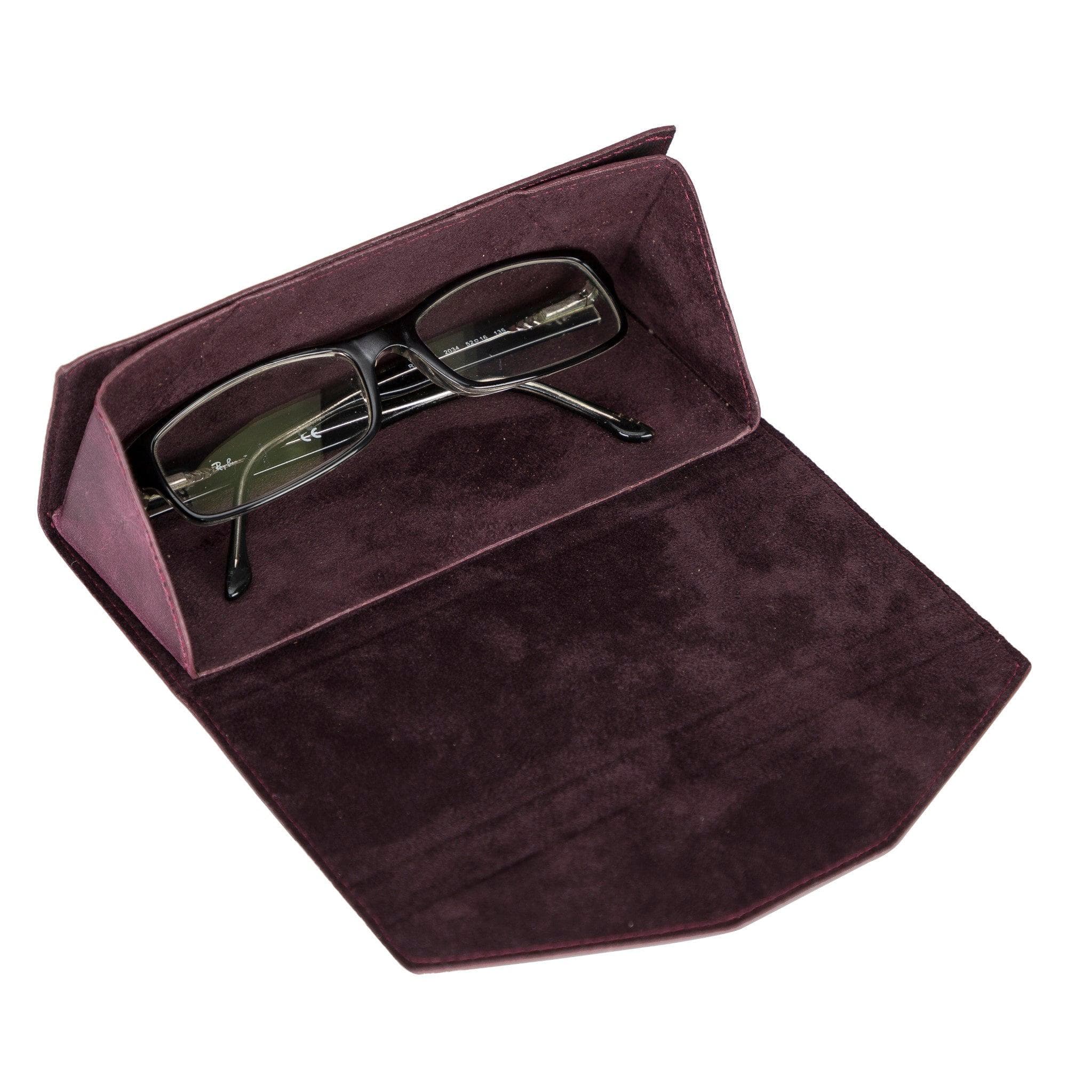 Bayelon Smart Leather Glasses Case - Triangular Design