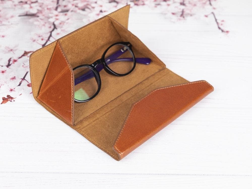 Bayelon Smart Leather Glasses Case - Triangular Design