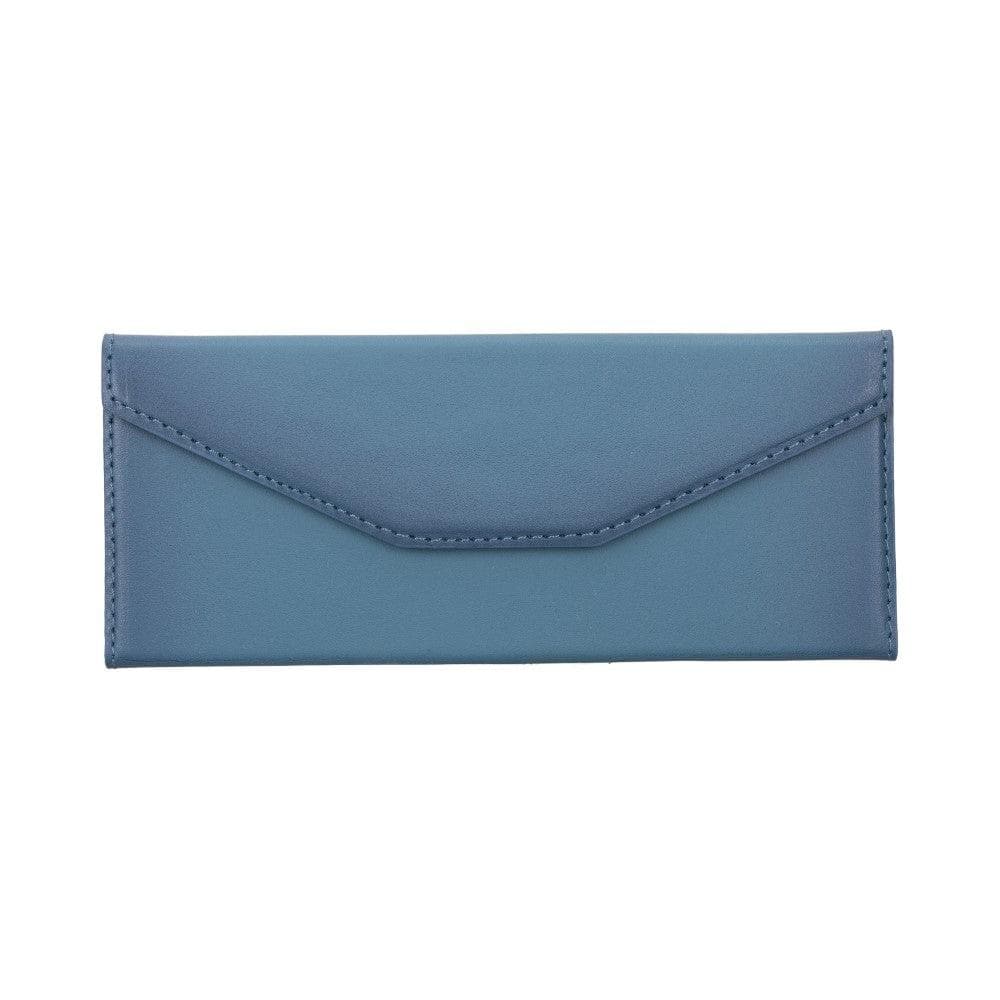 Bayelon Smart Leather Glasses Case - Triangular Design Blue