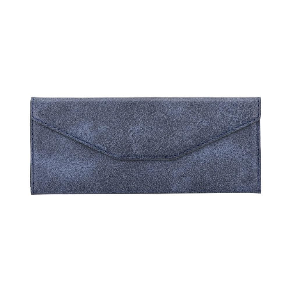 Bayelon Smart Leather Glasses Case - Triangular Design Sandy Blue