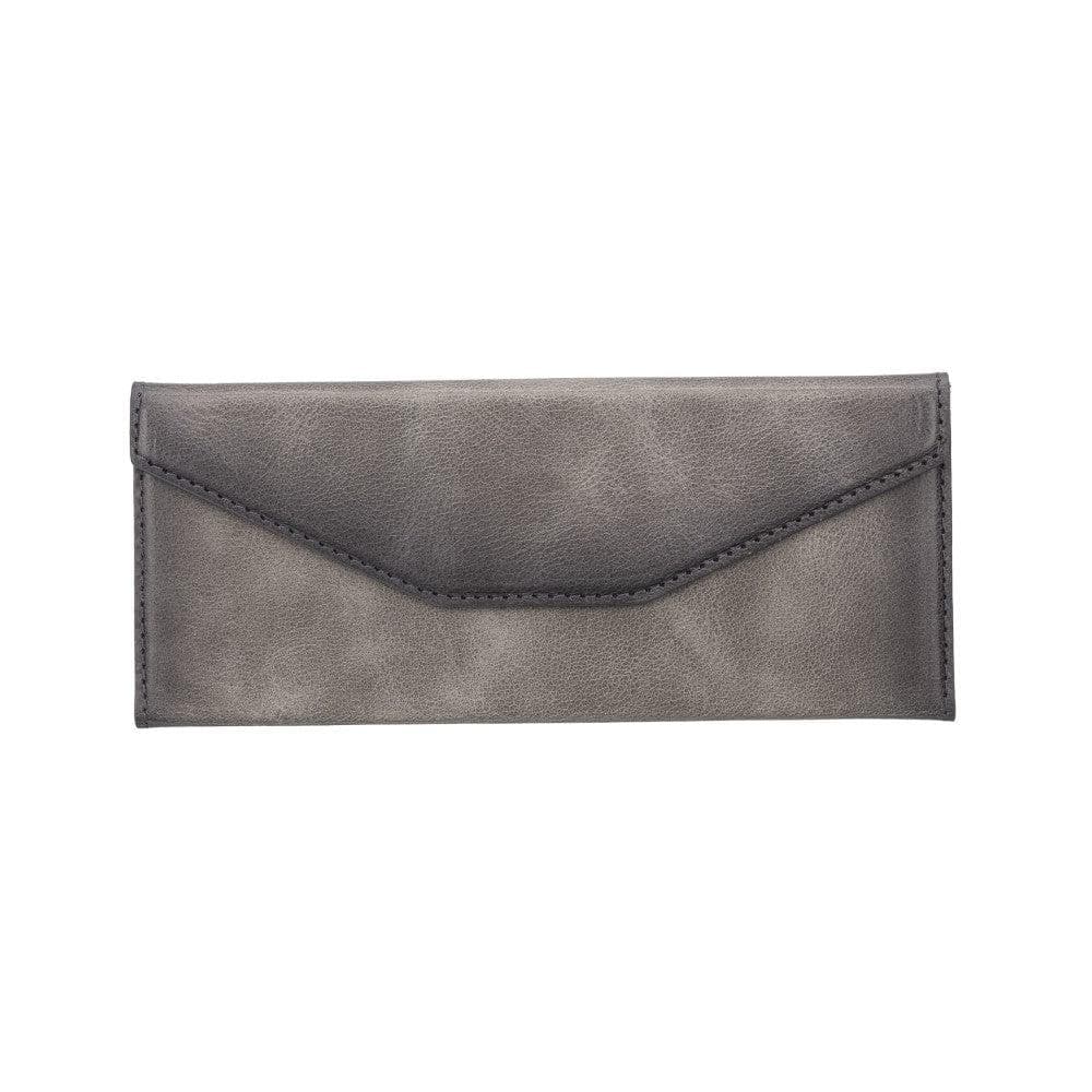 Bayelon Smart Leather Glasses Case - Triangular Design Sandy Gray Dark Gray