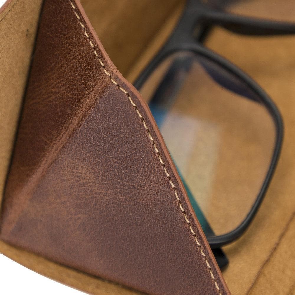 Bayelon Smart Leather Glasses Case - Triangular Design