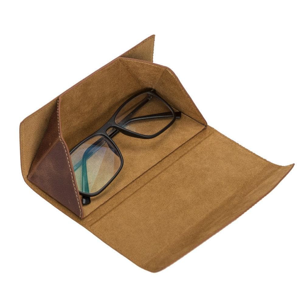 Bayelon Smart Leather Glasses Case - Triangular Design