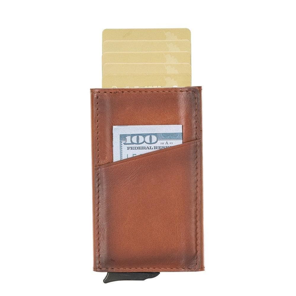 Bayelon Torres Leather Mechanical Card Holder