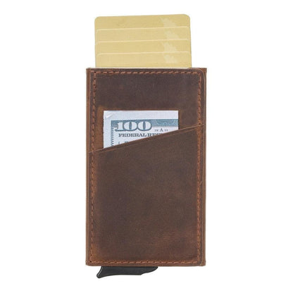 Bayelon Torres Leather Mechanical Card Holder