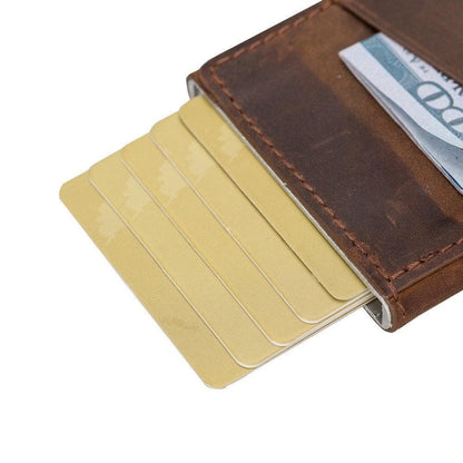 Bayelon Torres Leather Mechanical Card Holder