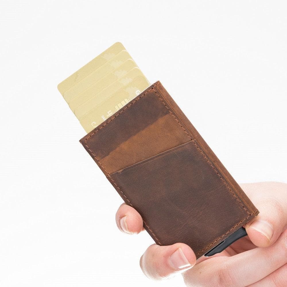 Bayelon Torres Leather Mechanical Card Holder