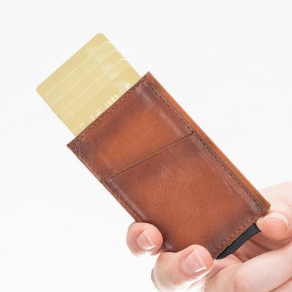 Bayelon Torres Leather Mechanical Card Holder