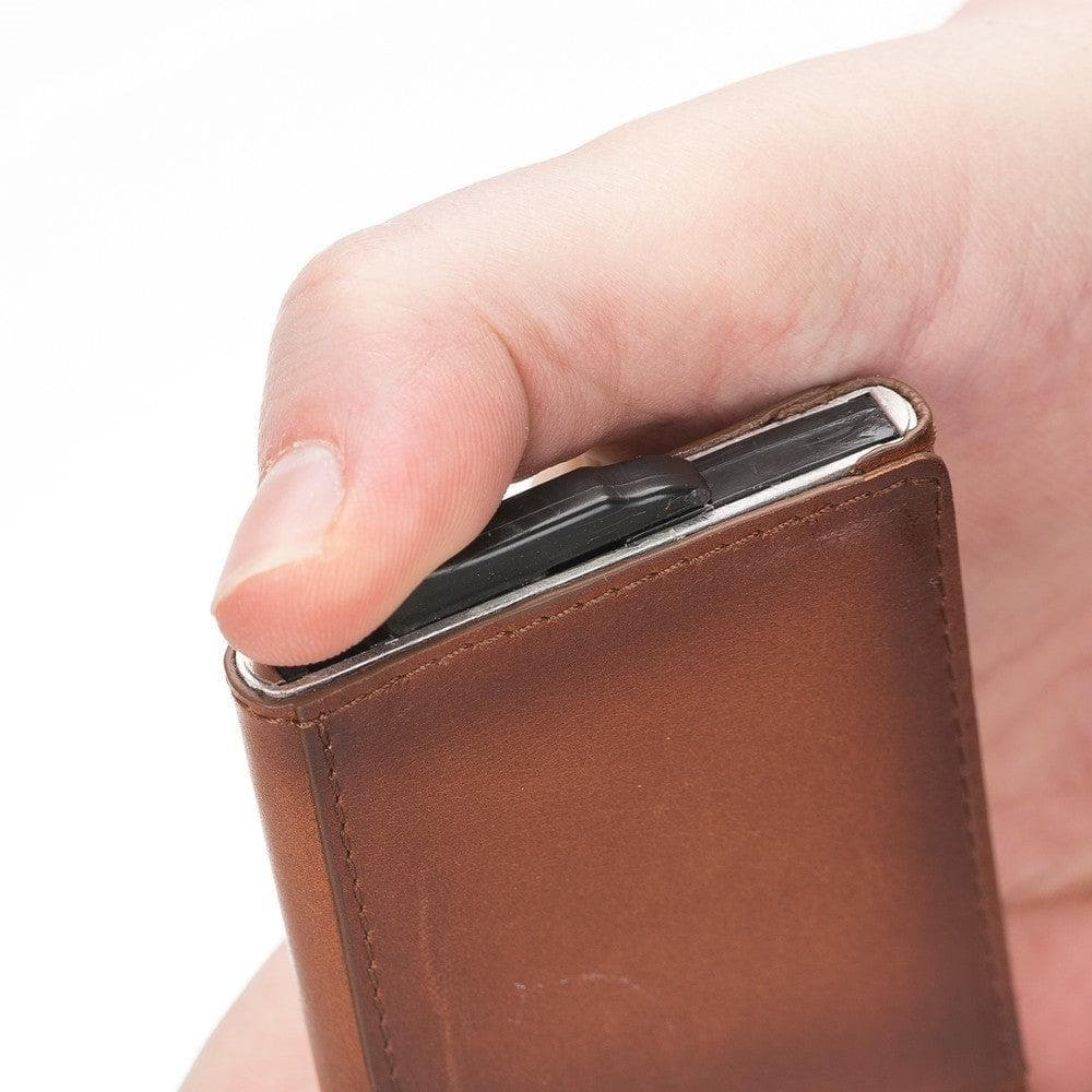 Bayelon Torres Leather Mechanical Card Holder