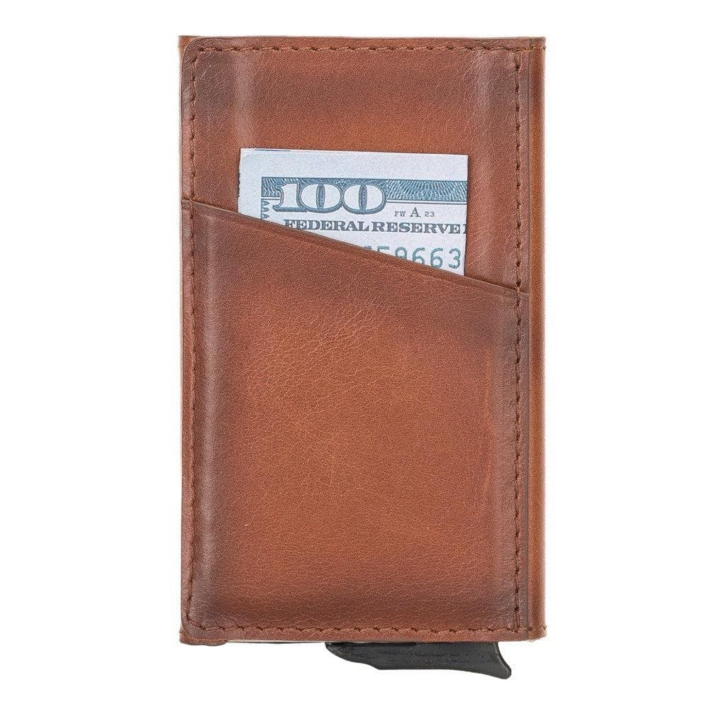 Bayelon Torres Leather Mechanical Card Holder