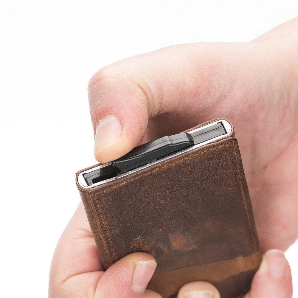 Bayelon Torres Leather Mechanical Card Holder