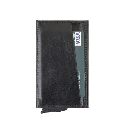 Bayelon Torres Leather Mechanical Card Holder Black