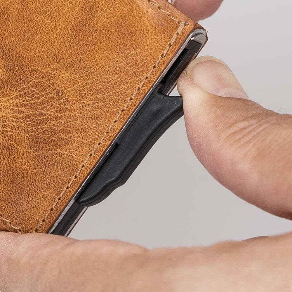 Bayelon Torres Leather Mechanical Card Holder