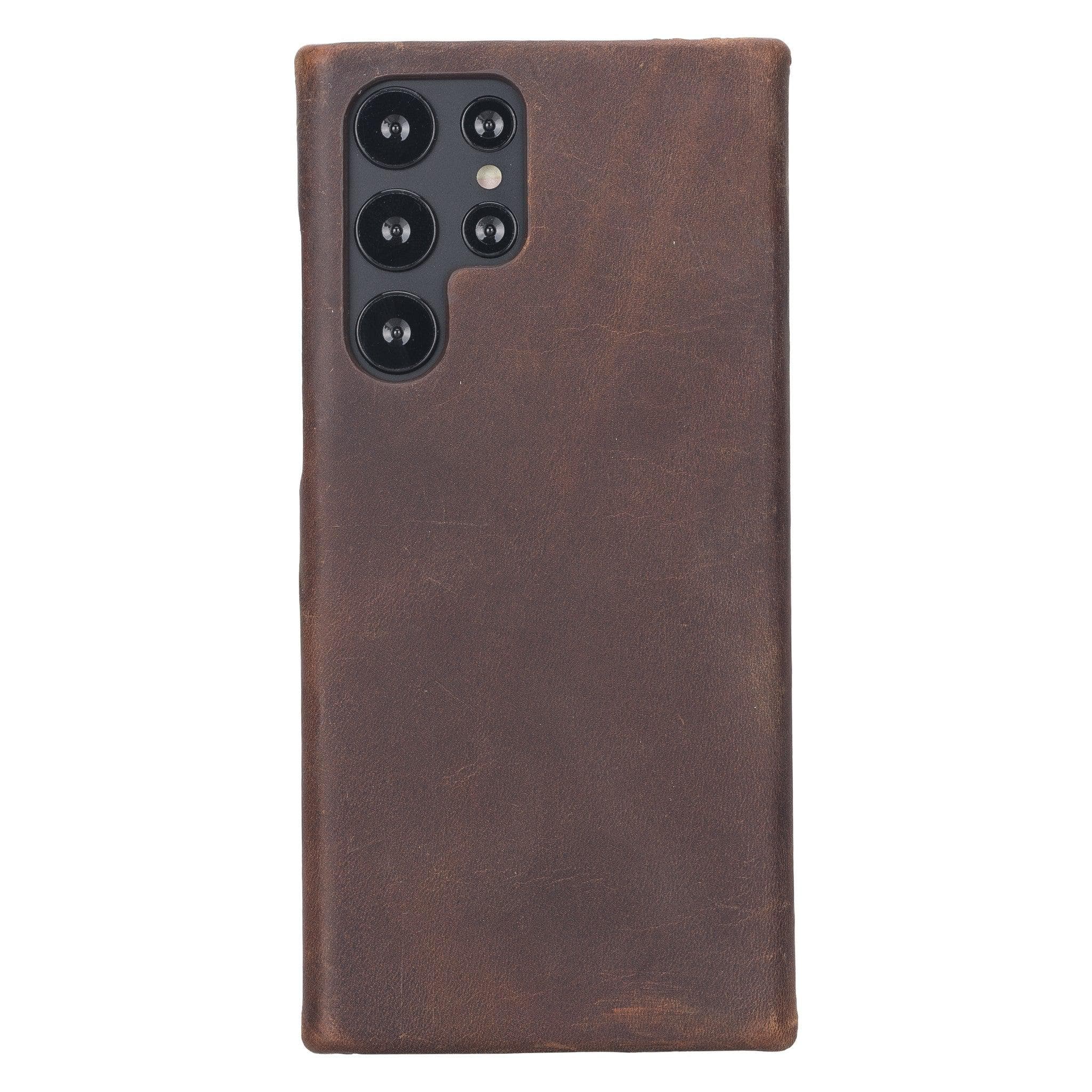 Bayelon Ultimate Leather Case for Samsung Galaxy S22 Series Galaxy S22 Ultra Saddle Brown