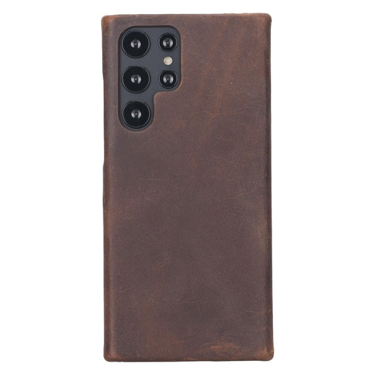 UnBranded Ultimate Jacket Samsung Galaxy S22 Series Leather Case / UJ Galaxy S22 Ultra Saddle Brown