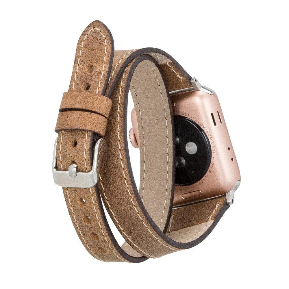 UnBranded Slim Double Tour Leather Apple Watch Band